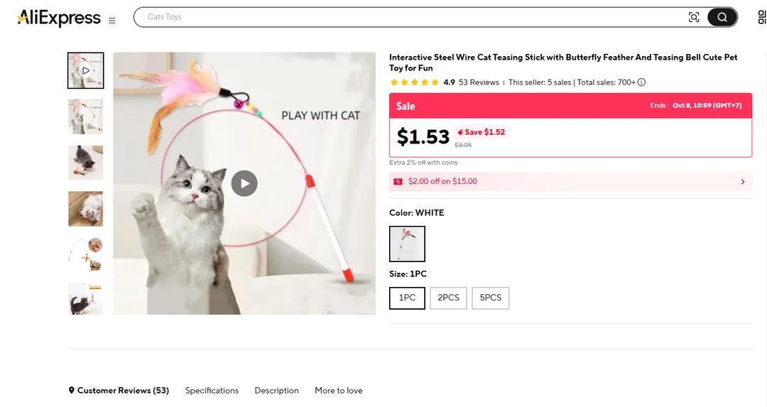 The AliExpress listing this ad was generated from