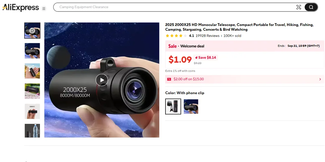 The AliExpress listing this ad was generated from